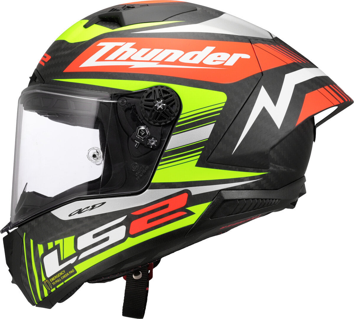 LS2 FF805 THUNDER GP FULL FACE MOTORCYCLE HELMET BLACK REPLICA