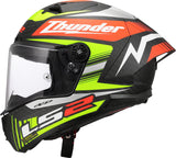 LS2 FF805 THUNDER GP FULL FACE MOTORCYCLE HELMET BLACK REPLICA