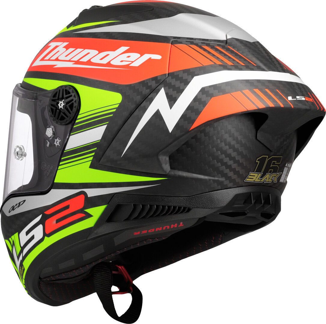 LS2 FF805 THUNDER GP FULL FACE MOTORCYCLE HELMET BLACK REPLICA