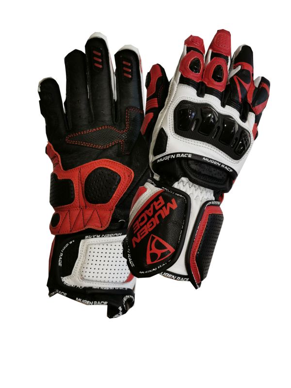 MUGENRACE CHILI Deportivos Moto Guantes Negro Blanco Rojo