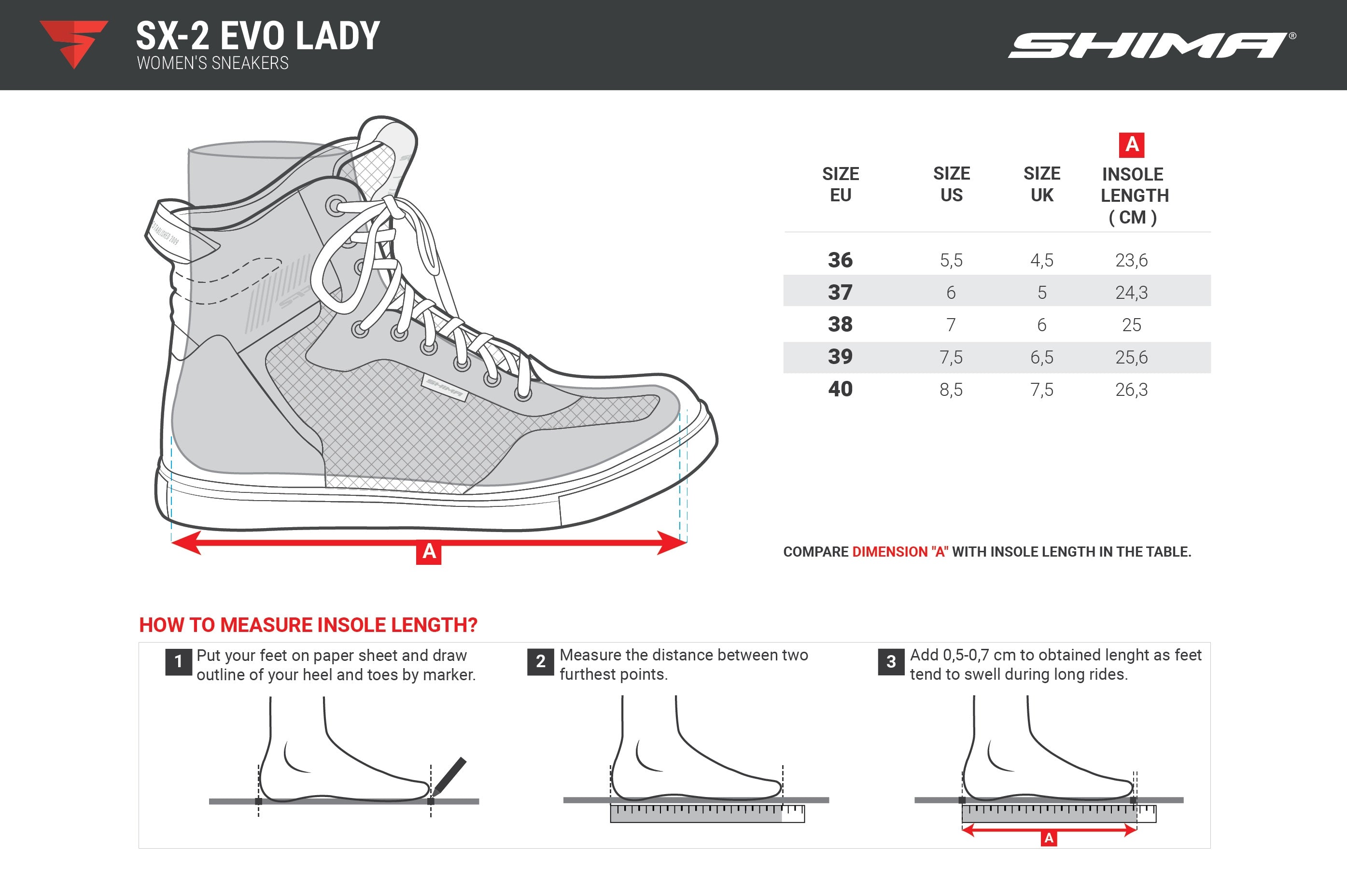 SHIMA SX-2 EVO LADY BOOTS GRAY - SECURTEX MOTOR SL (t/a MaximoMoto)