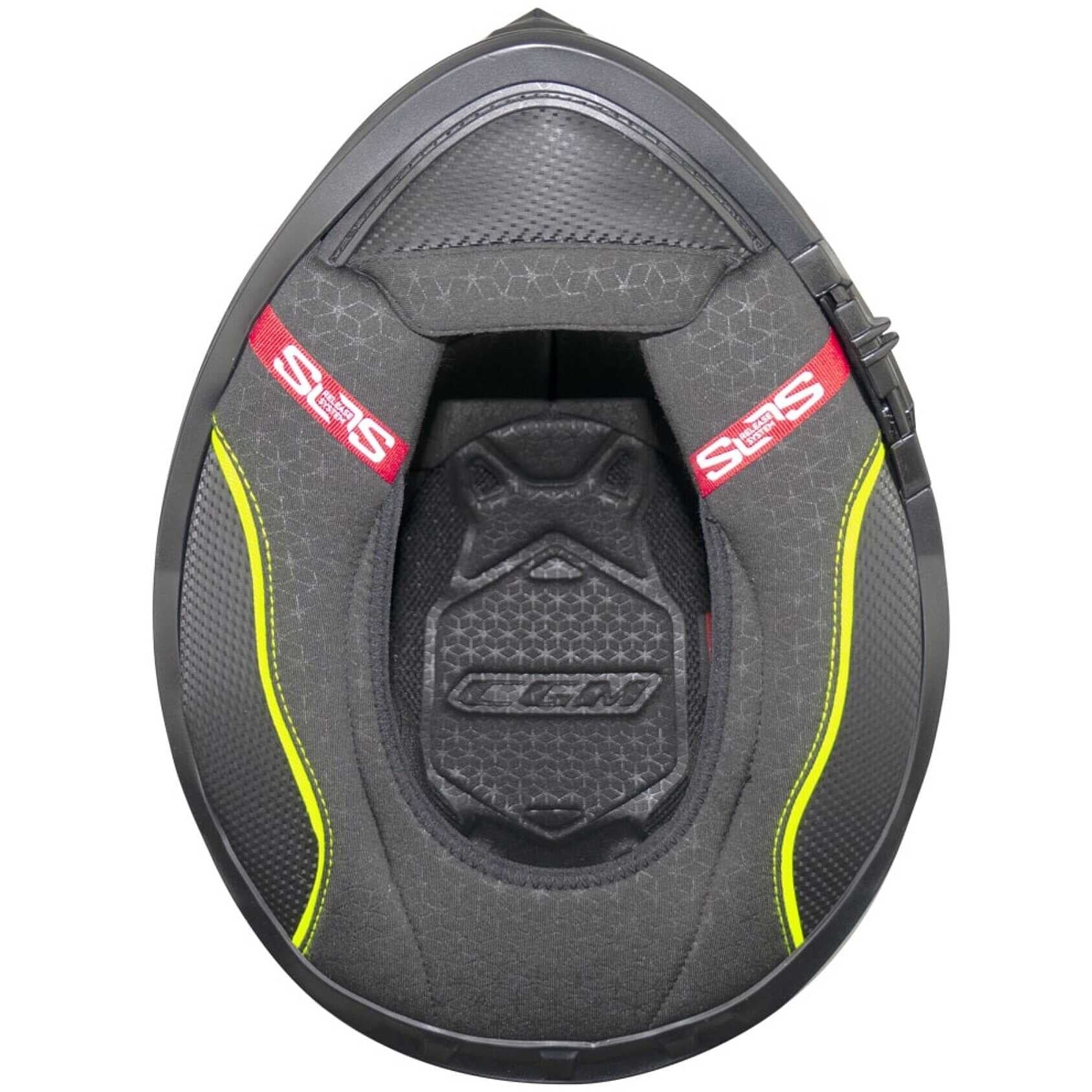  CGM 360G KAD RIDE FULL FACE MOTORCYCLE HELMET GRAPHITE FLUO YELLOW MATTE