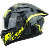  CGM - Full Face Racing Helmet 360S KAD RACE Grey Green