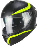 CGM 363 SHOT Integral Moto Casco Negro Amarillo Fluo Mate