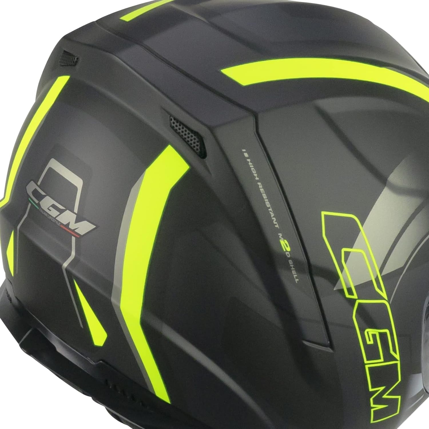  CGM - 321G ATOM SPORT Grafite Giallo fluo opaque - SECURTEX MOTOR SL (t/a MaximoMoto)