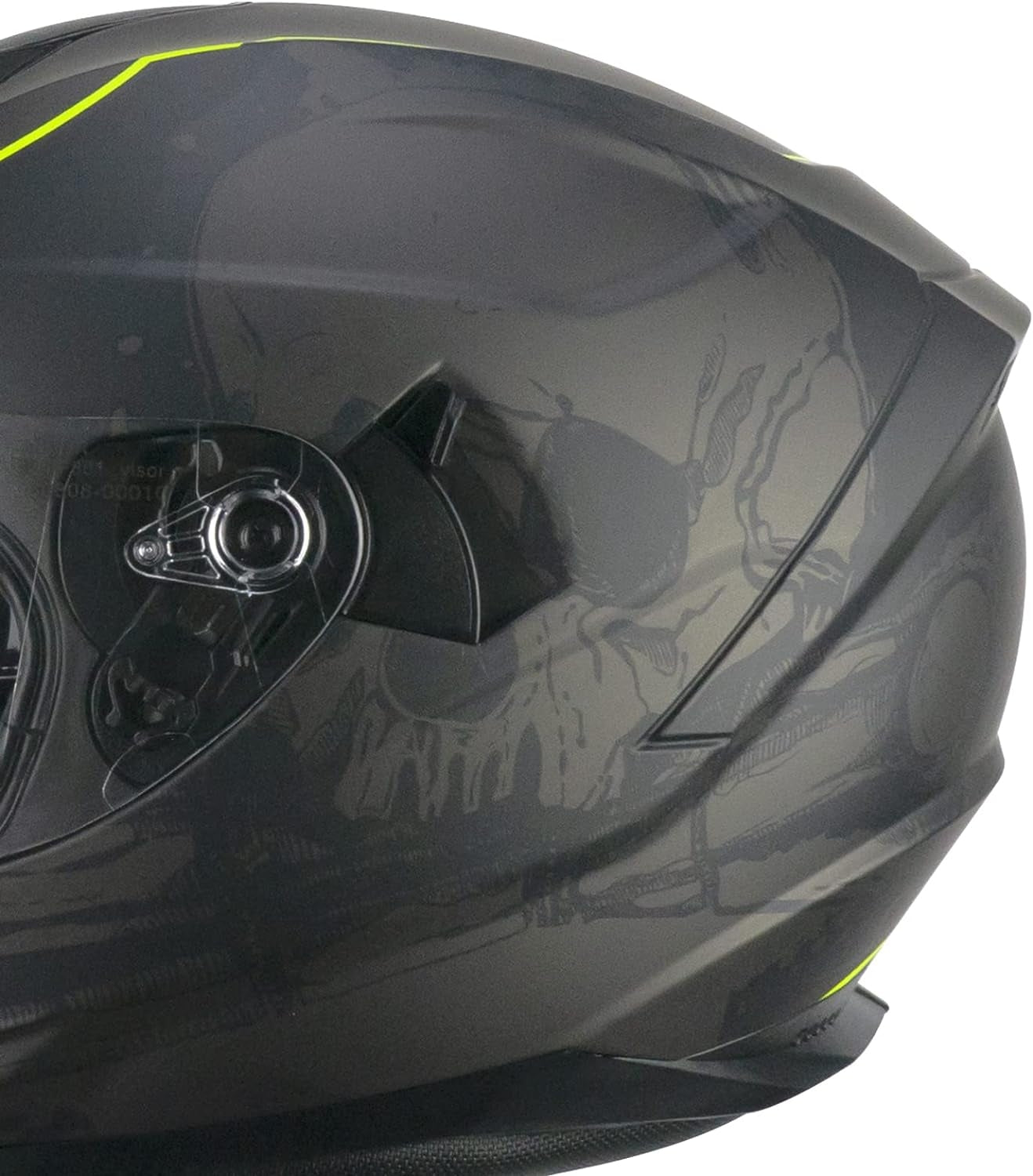  CGM - 321S ATOM SKULL Nero Giallo fluo opaque - SECURTEX MOTOR SL (t/a MaximoMoto)