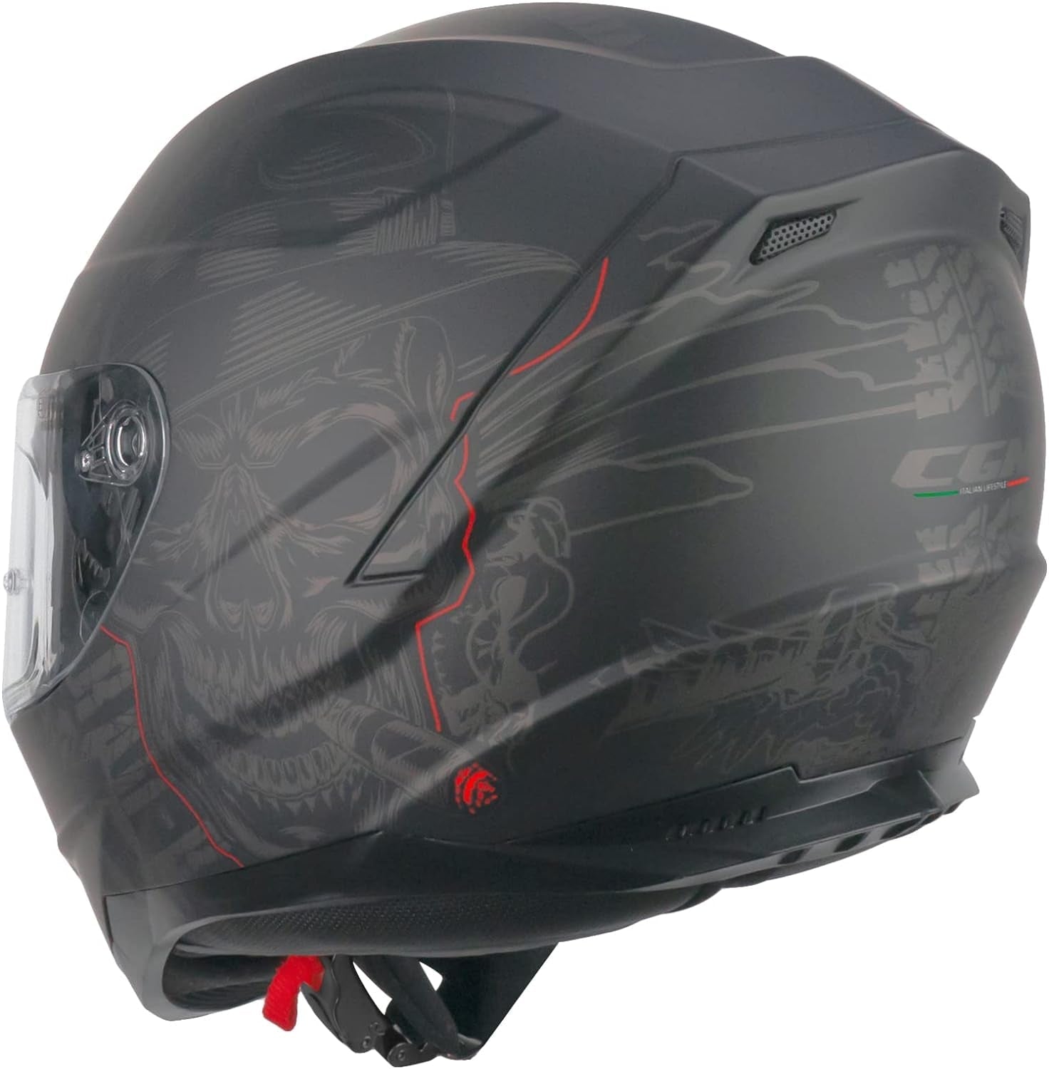  CGM - 320G NEUTRON BAD-B Nero Rosso opaque - SECURTEX MOTOR SL (t/a MaximoMoto)