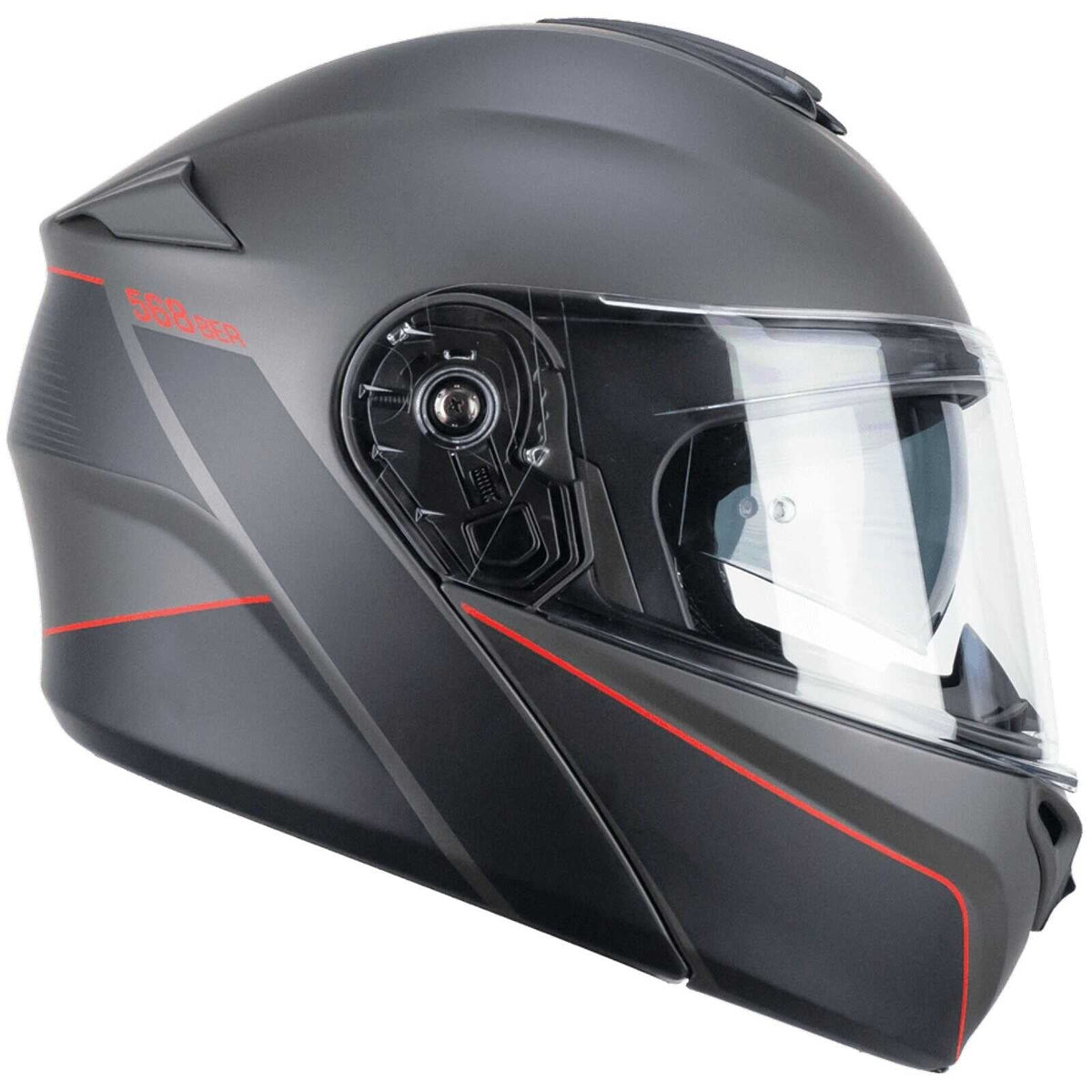  CGM - 568X BER CITY Grafite Rosso satinato - SECURTEX MOTOR SL (t/a MaximoMoto)