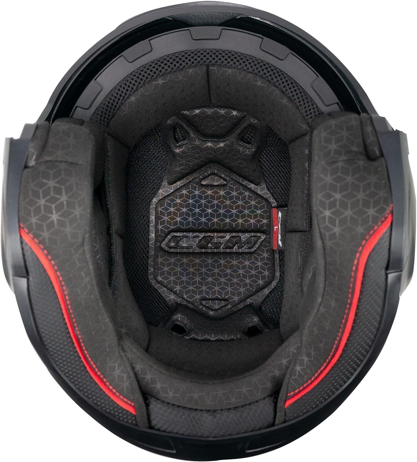 CGM 160G JAD RIDE JET CASCO MOTO NERO ROSSO OPACO