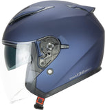  136A DNA MONO Jet Scooter Riding Helmet Satin Blue