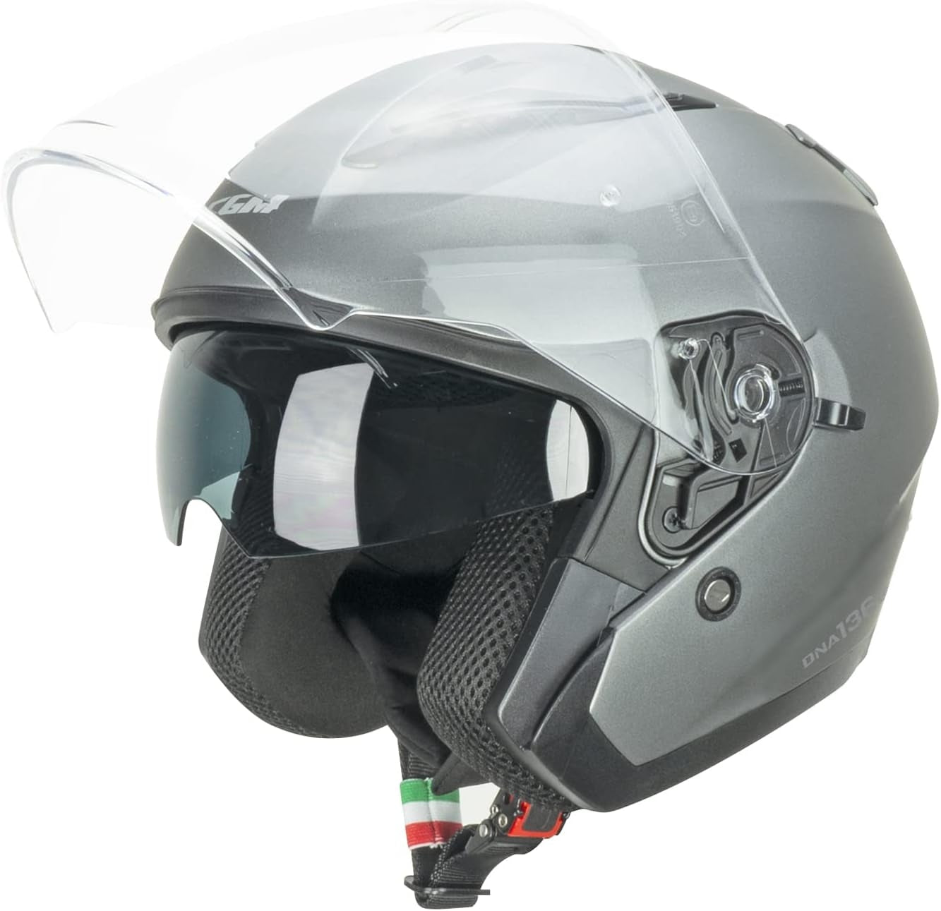  136A DNA MONO Jet Scooter Touring Helmet Satin Anthracite