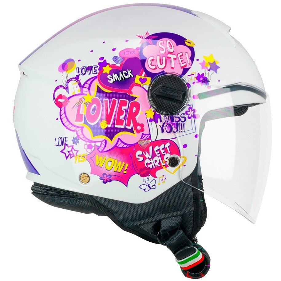 CGM 261G MINI COMICS JET CASCO Fucsia Bianco - CASCO