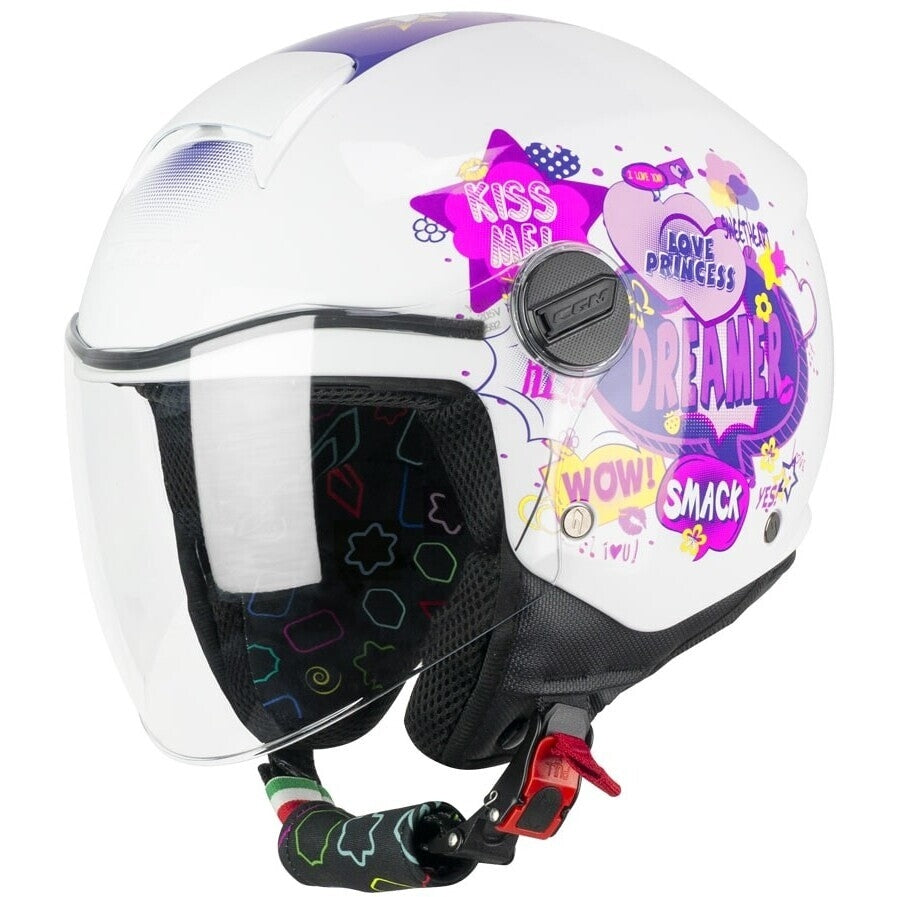 CGM 261G MINI COMICS JET CASCO Fucsia Bianco - CASCO