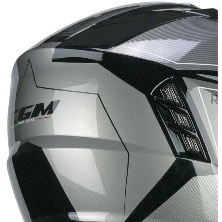 CGM 155S Rush Race Casco Jet Moto Negro Grafito