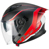 CGM 127G DEEP RACE ABATIBLES CASCO JET GRAFITE ROSSO OPACO