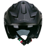 CGM 155G Rush Mono Cara Abierta Casco Moto Negro Mate