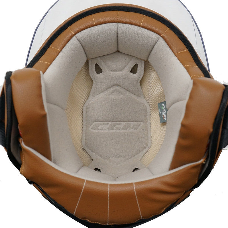 CGM -191V PIX VINTAGE JET CASCO Bianco Bordeaux sagomata - CASCO