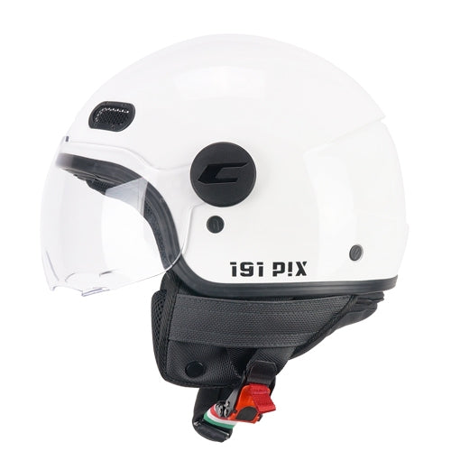  CGM 191A Pix mono white jet open face motorcycle touring helmet