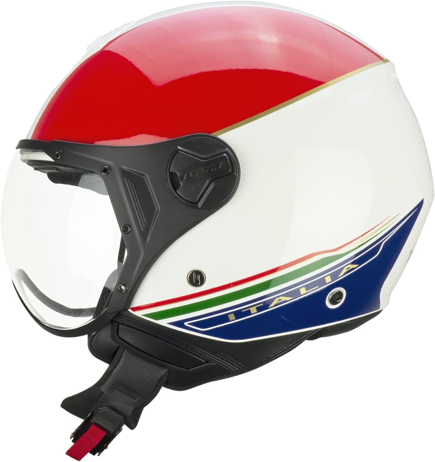  CGM 167I FLO ITALIA Open Face Helmet Street Urban Motorcycle Helmet White Green Red