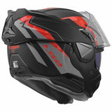LS2 FF910 ADVANT II GLIDE MOTORCYCLE FLIP FRONT HELMET BLACK GREY RED