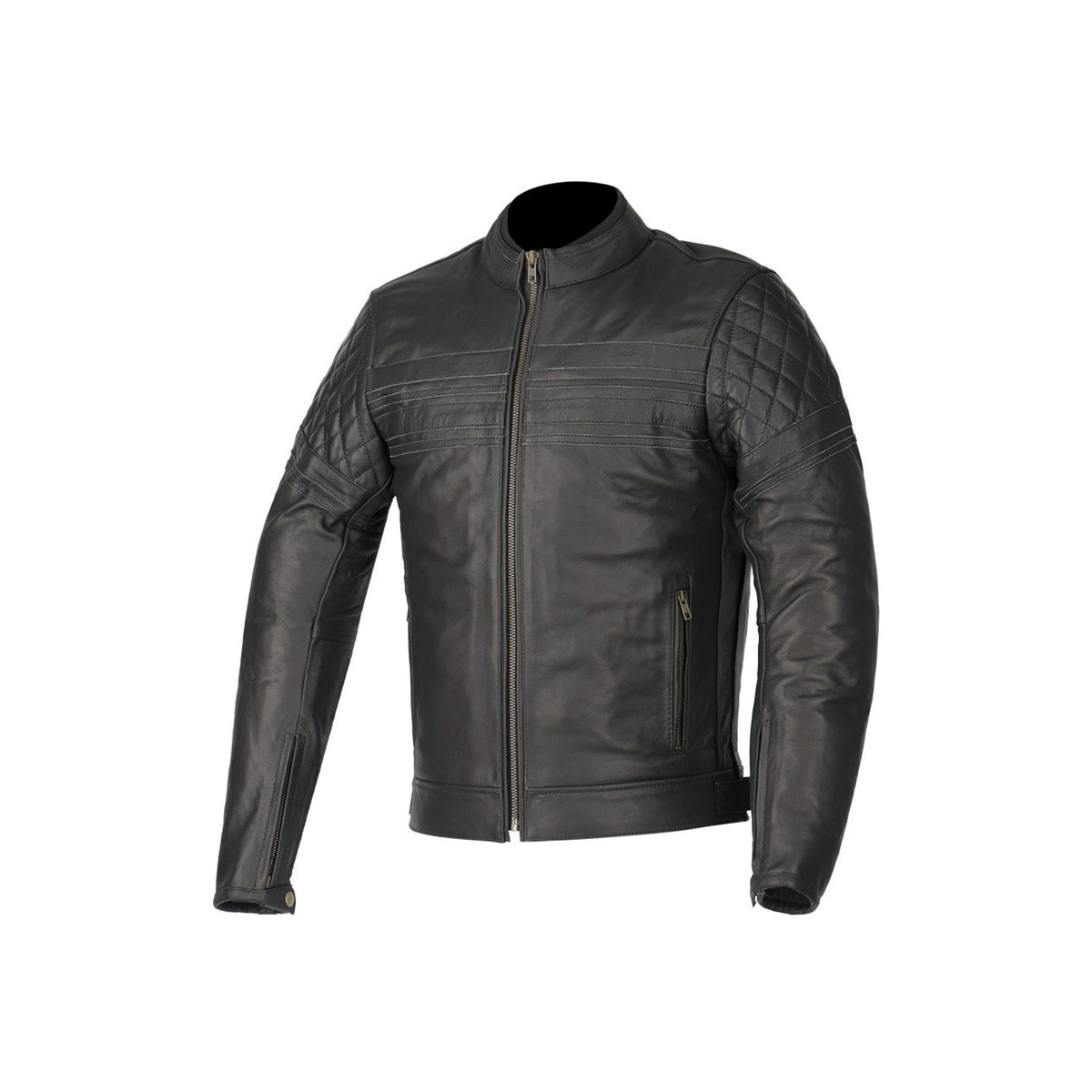  BELA - BLACK MERLIN LEATHER JACKET - SECURTEX MOTOR SL (t/a MaximoMoto)