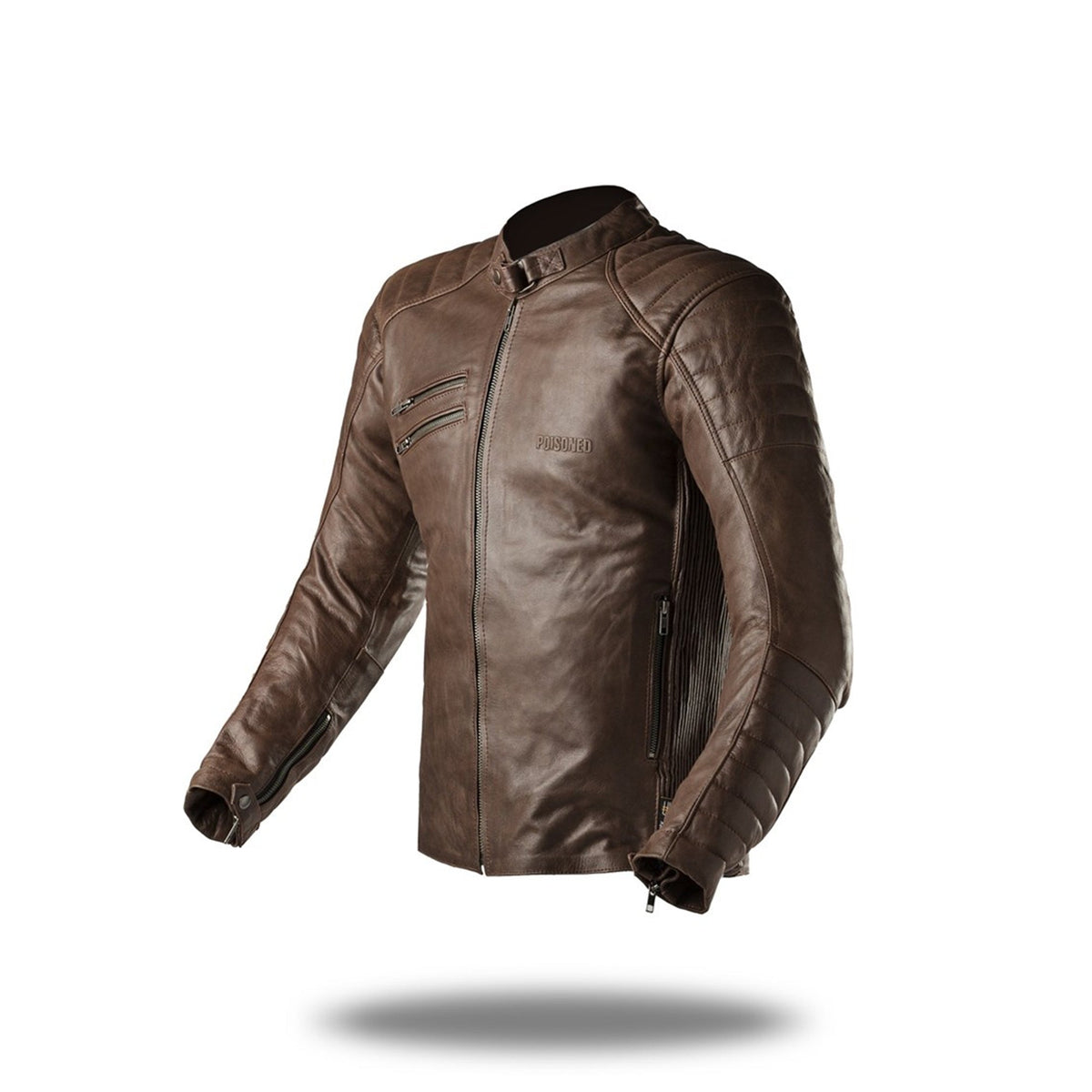  Poisoned - Oscar Brown Leather JACKET - SECURTEX MOTOR SL (t/a MaximoMoto)