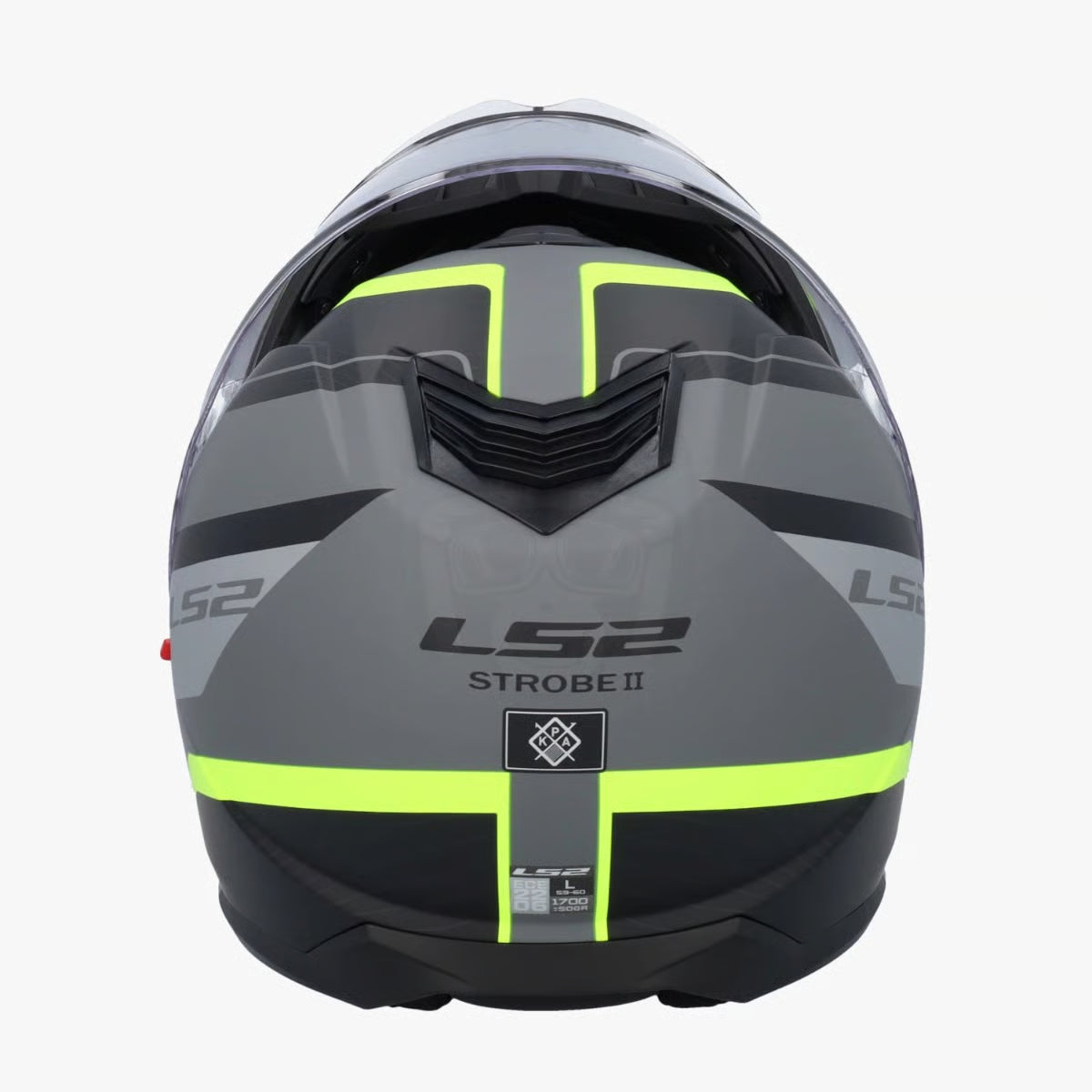 LS2 FF908 STROBE II MONZA MODULAR HELMET M.BLACK H-V YELLOW