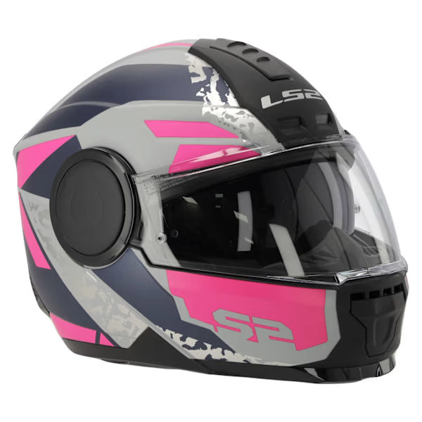 LS2 FF902 Scope II Modular Motorcycle Helmet Oxyd Grey Blue Purpal