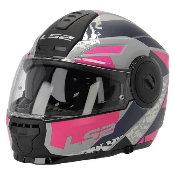 LS2 FF902 Scope II Modular Motorcycle Helmet Oxyd Grey Blue Purpal