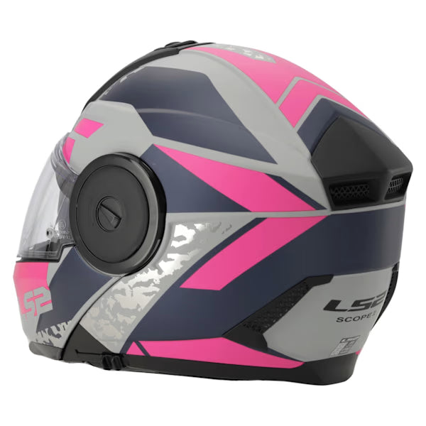 LS2 FF902 Scope II Modular Motorcycle Helmet Oxyd Grey Blue Purpal