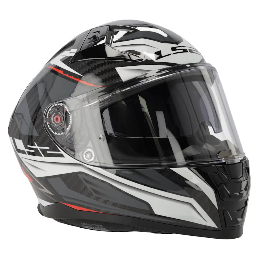 LS2 FF811 Vector II Full Face Motorcycle Helmet  Savage White Red Grey