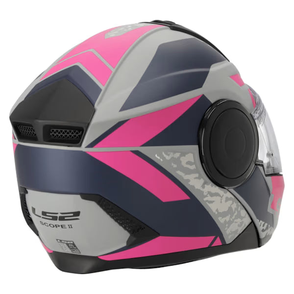 LS2 FF902 Scope II Modular Motorcycle Helmet Oxyd Grey Blue Purpal