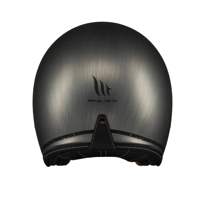 MT Le Mans 2 SV S Scratched Chrome Jet Motorcycle Helmets Grey