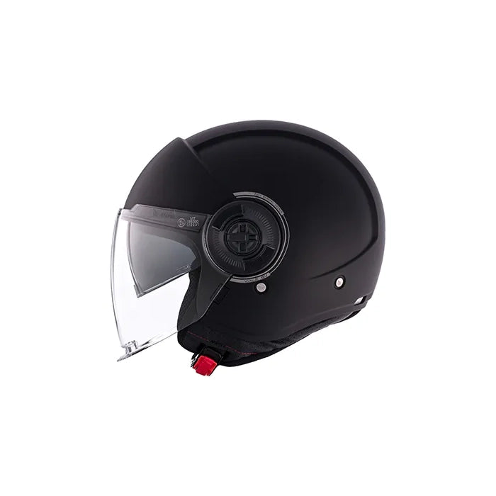 MT Viale Solid Motorcycle Open Face Helmet Matt Black