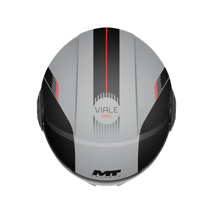 MT Viale Advance Motorcycle Jet Helmets Grey