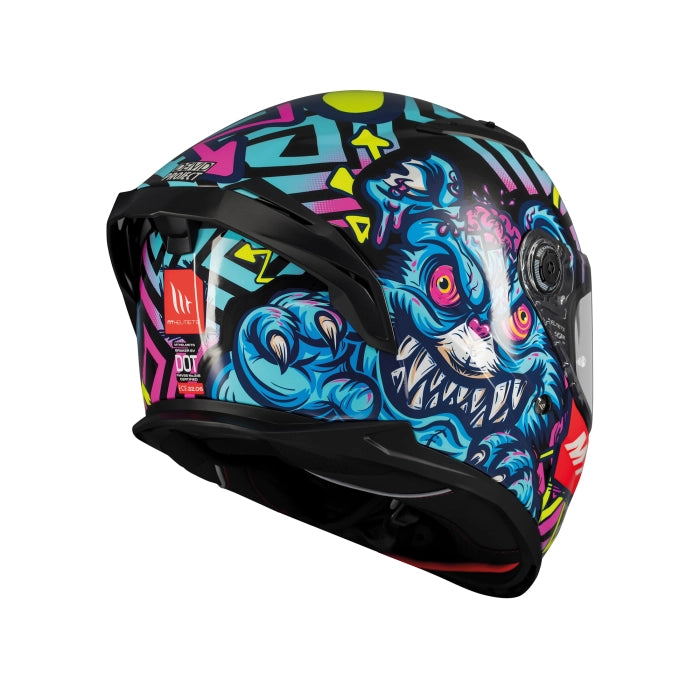 MT Braker SV Crazy Teddy Touring Motorcycle Helmets Multi Colors