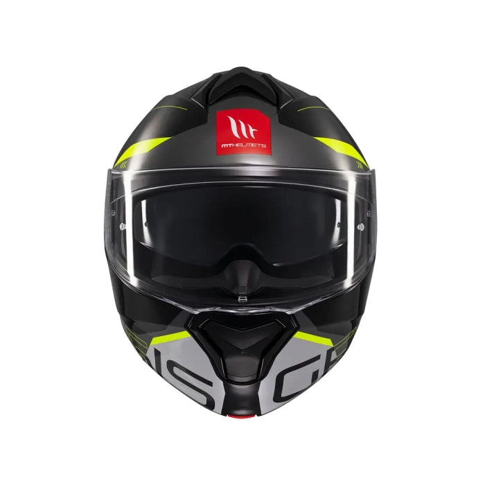 MT Genesis Atempo Motorcycle Modular Helmets Fluo