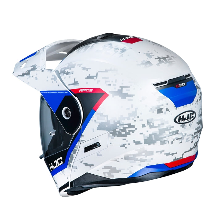 hjc adventure helmet uk HJC C80 Bult MC21SF On/Off Road Motorbike Adventure Helmet White Red B – MaximoMoto SL