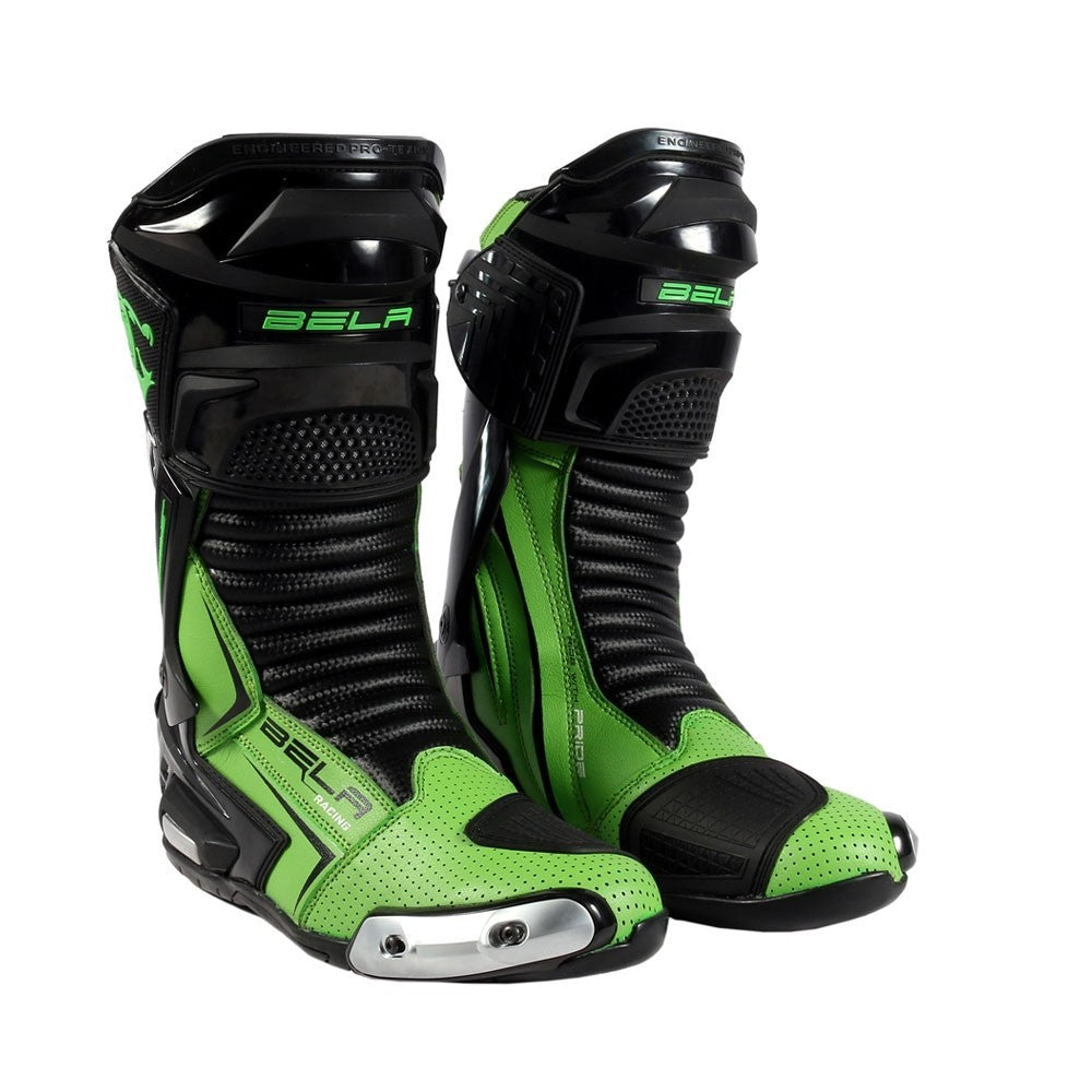  BELA - Speedo 2.0 Leather Boots Black/Green - SECURTEX MOTOR SL (t/a MaximoMoto)