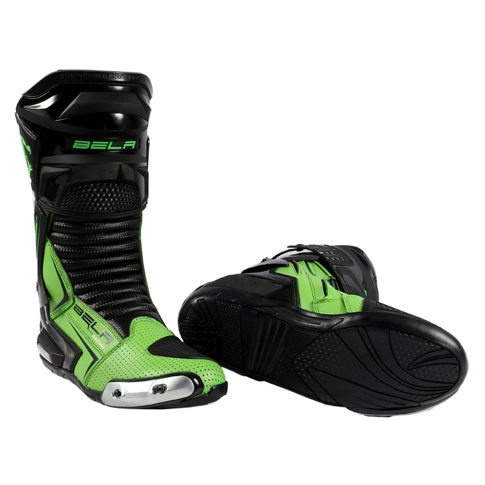  BELA - Speedo 2.0 Leather Boots Black/Green - SECURTEX MOTOR SL (t/a MaximoMoto)