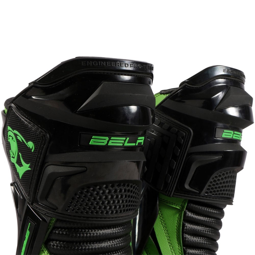  BELA - Speedo 2.0 Leather Boots Black/Green - SECURTEX MOTOR SL (t/a MaximoMoto)