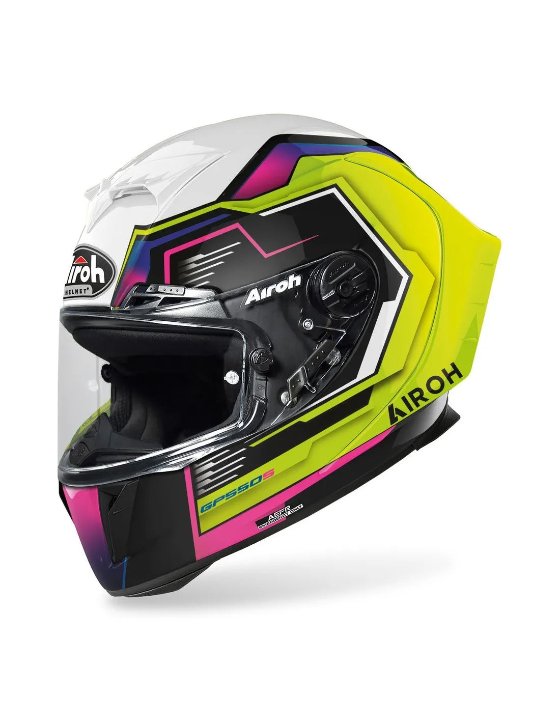 AIROH - GP550 S RUSH MULTICOLOR GLOSS HELMETS