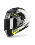 AIROH - GP550 S RUSH WHITE/YELLOW GLOSS HELMETS
