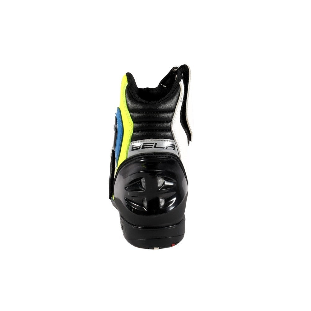  BELA - Faster Leather Boots White/Blue/Yellow - SECURTEX MOTOR SL (t/a MaximoMoto)