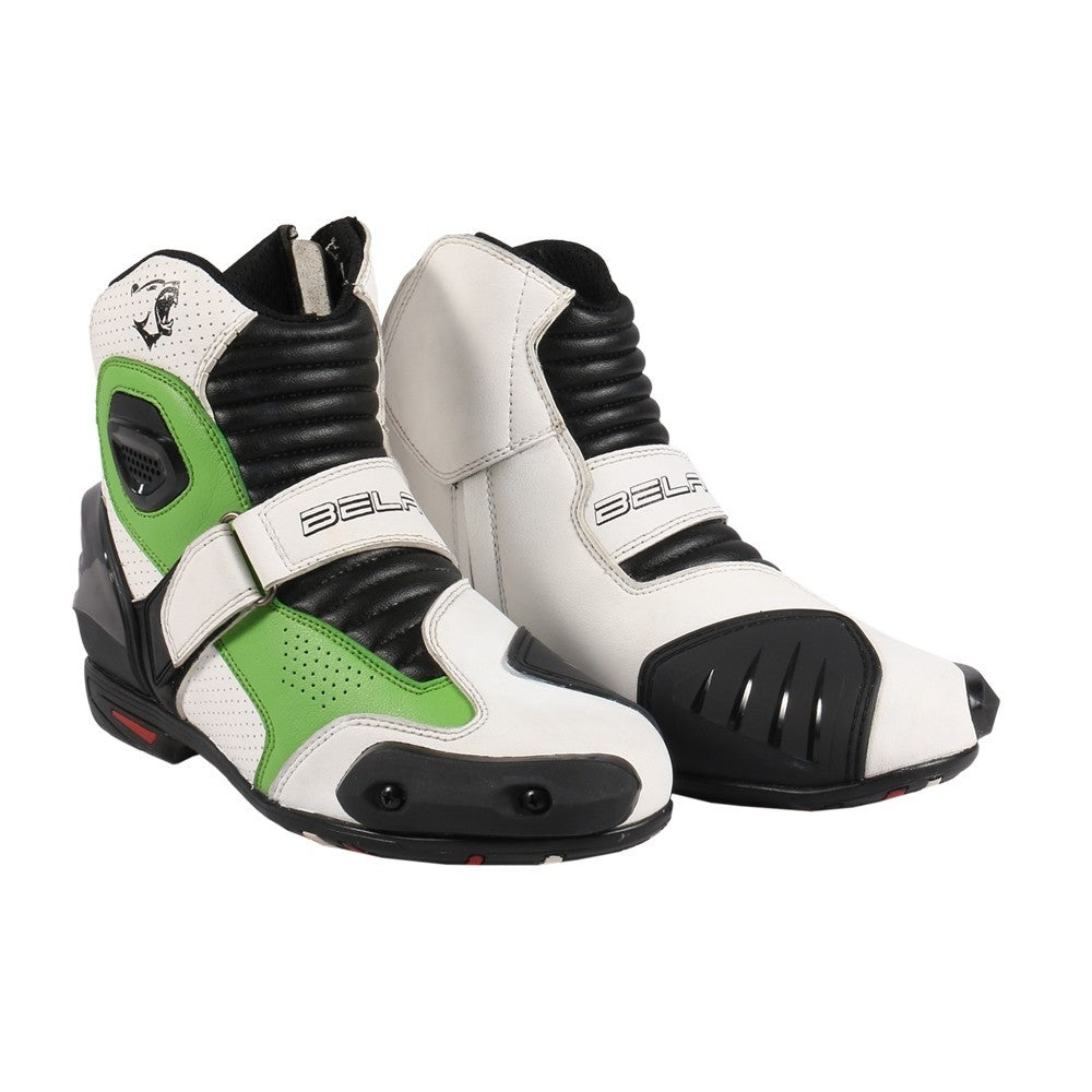  BELA - Faster Leather Boots White/Green - SECURTEX MOTOR SL (t/a MaximoMoto)
