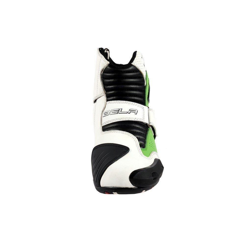  BELA - Faster Leather Boots White/Green - SECURTEX MOTOR SL (t/a MaximoMoto)
