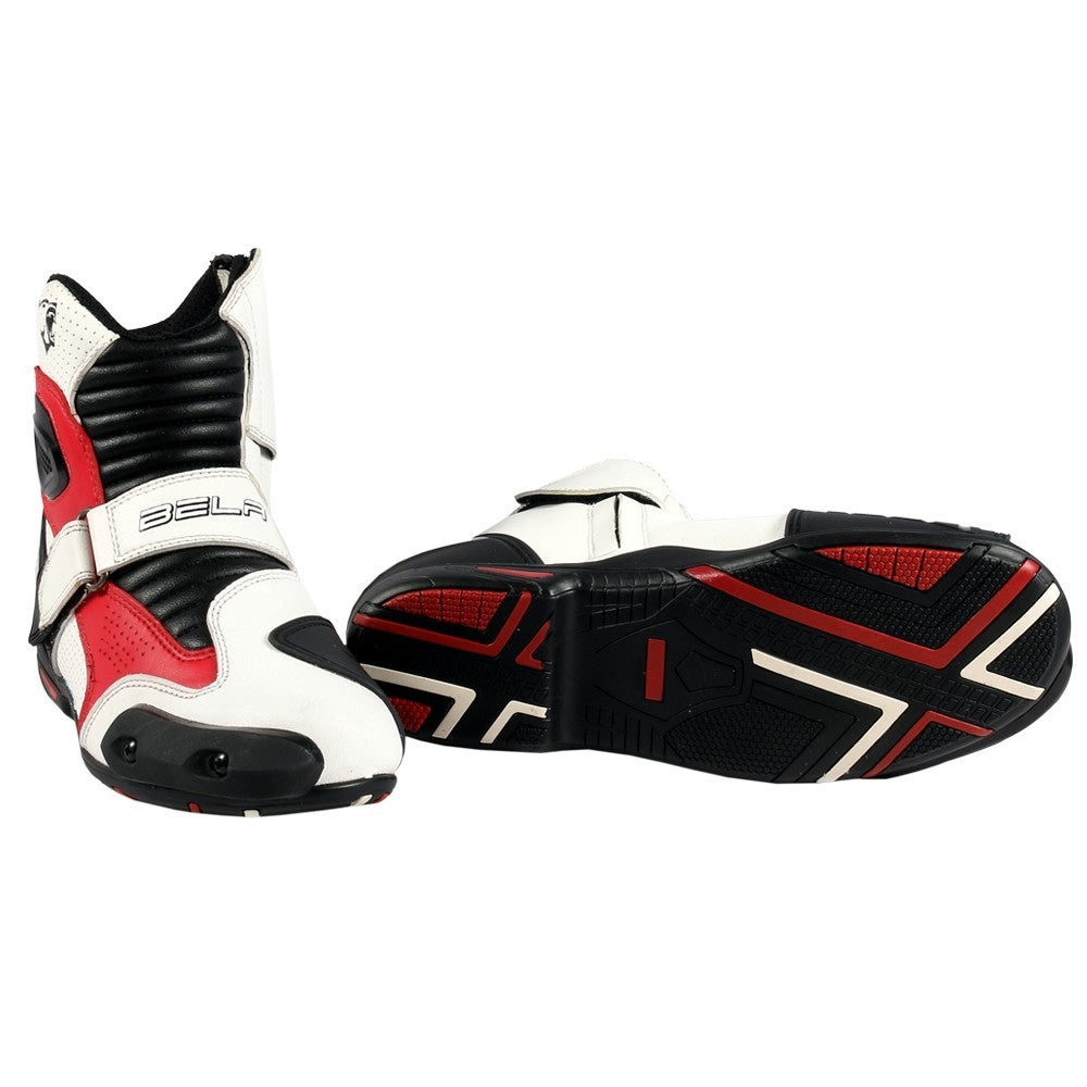  BELA - Faster Leather Boots White/Red - SECURTEX MOTOR SL (t/a MaximoMoto)