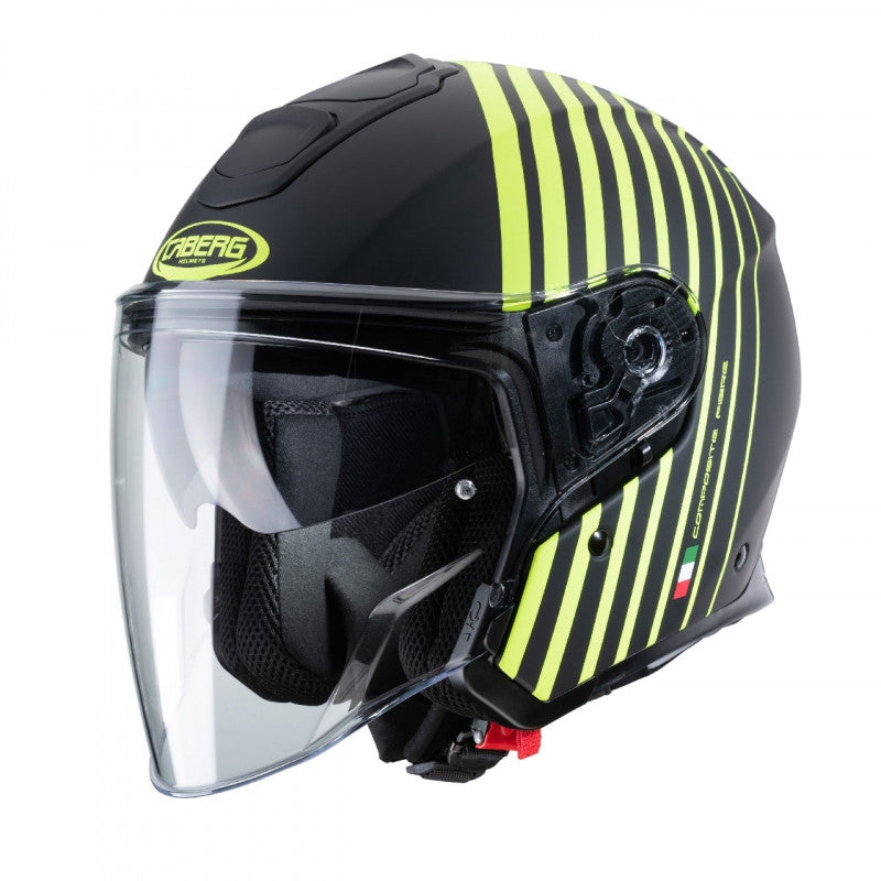  CABERG-HELMET FLYON BAKARI MATT BLACK/YELLOW FLUO - SECURTEX MOTOR SL (t/a MaximoMoto)
