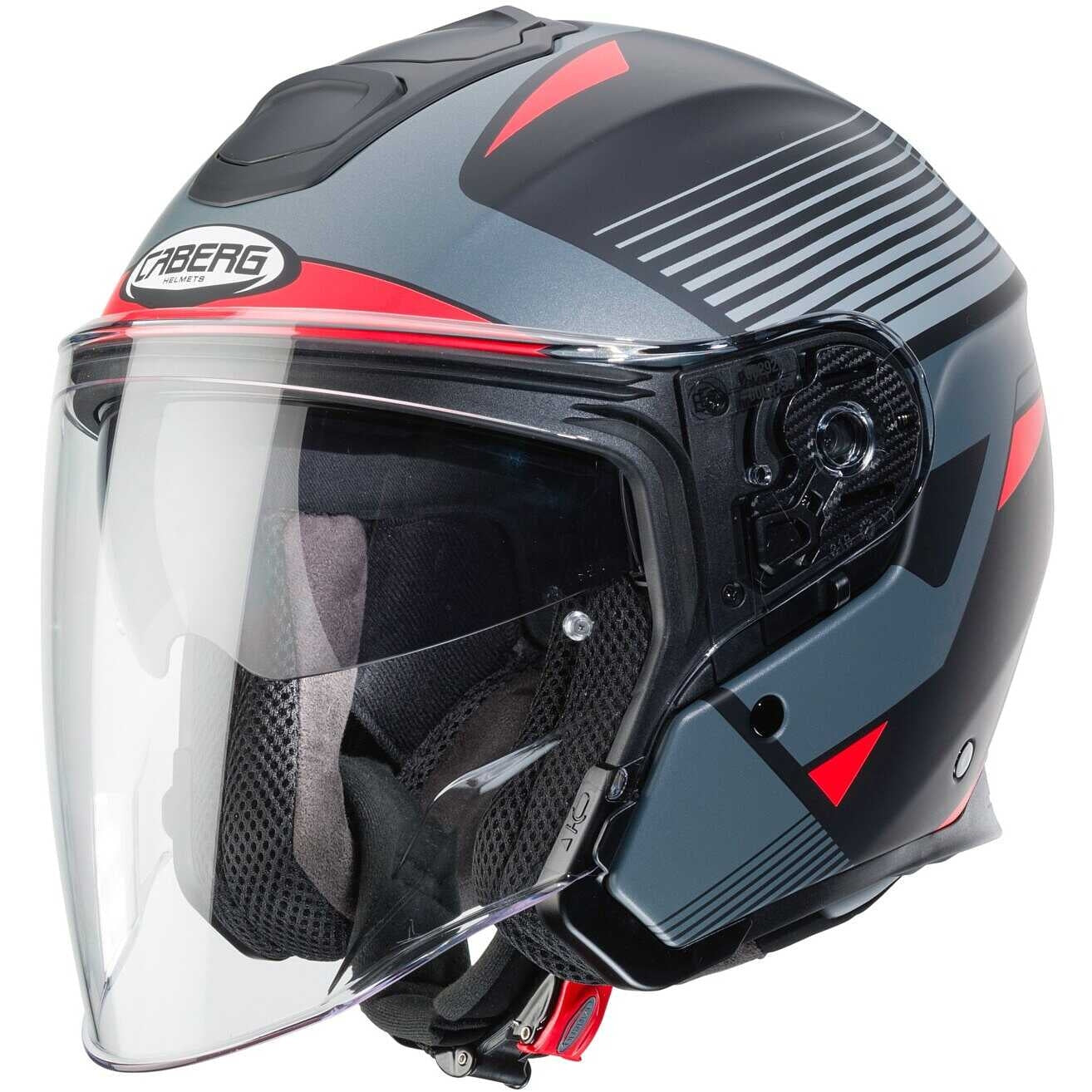  CABERG-HELMET FLYON RIO MATT BLACK/RED/ANTRA/SILV - SECURTEX MOTOR SL (t/a MaximoMoto)