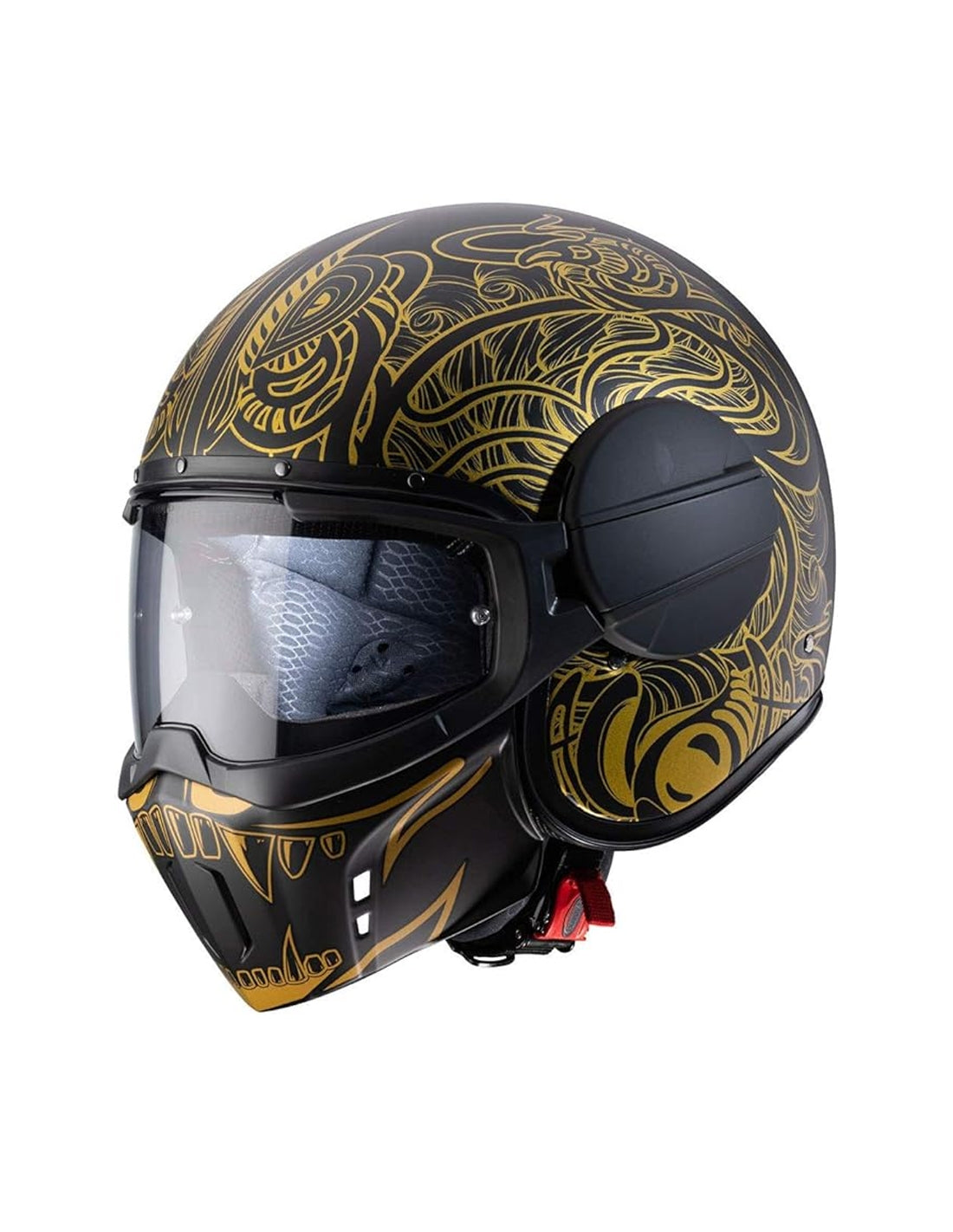  CABERG-HELMET GHOST MAORI MATT BLACK/GOLD - SECURTEX MOTOR SL (t/a MaximoMoto)